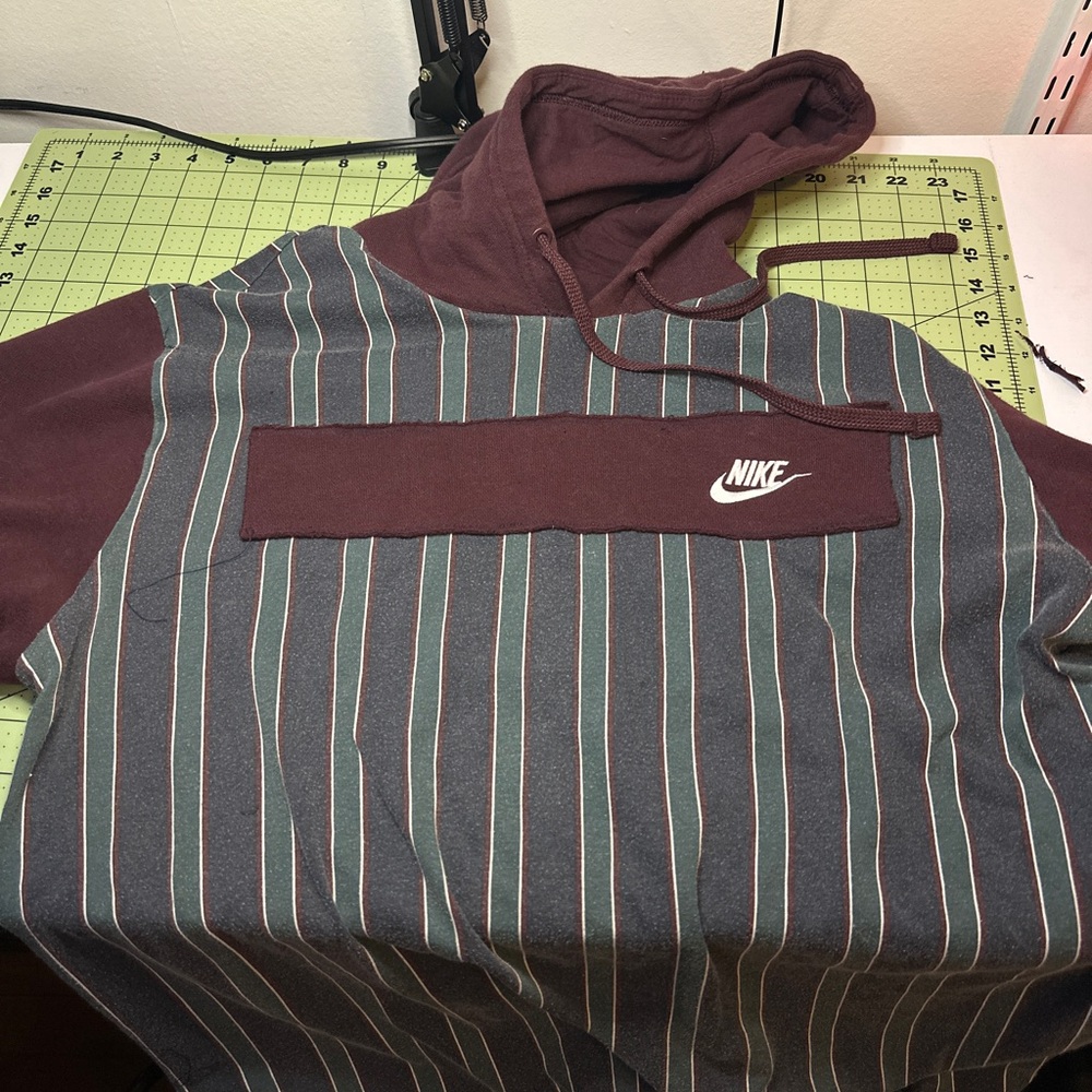Custom Nike sweatshirt. Made from combining a hoody and t shirt.